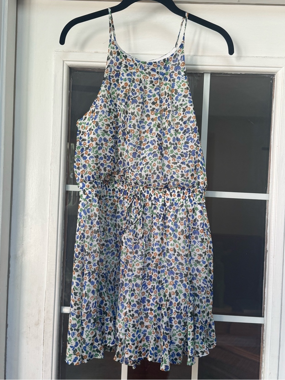 Row A Floral Halter Neck Romper Multicolor Floral Print Elastic Waist Medium NWT